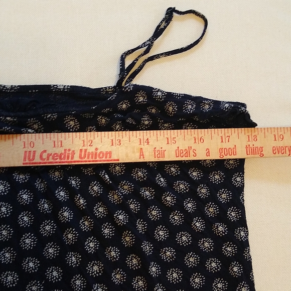 LOFT Navy Blue and Cream tank top Size LP - Picture 8 of 11